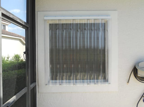 Hurricane Panels with Clear Inserts - 145" x 86" Light and Protection